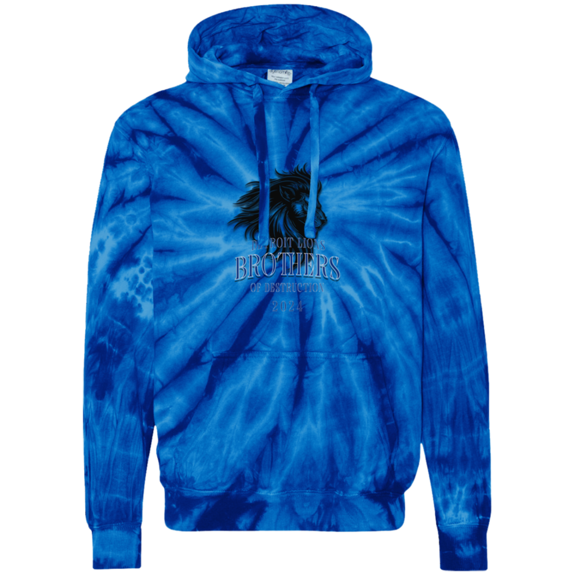 Detroit Lions Brothers of Destruction Unisex Tie-Dyed Pullover Hoodie