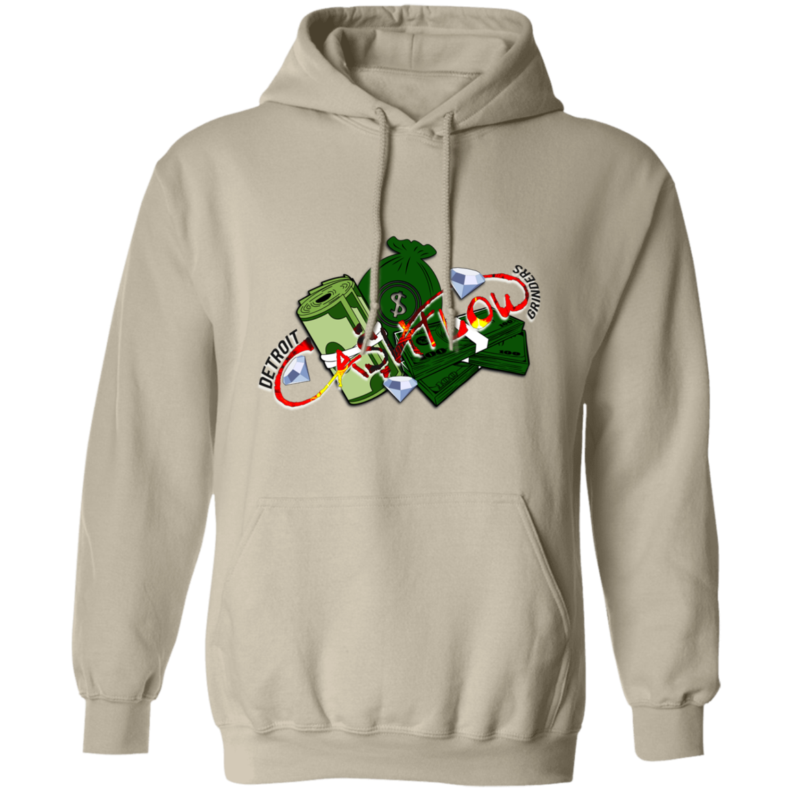 Detroit Cashflow Grinders Gildan Pullover Hoodie