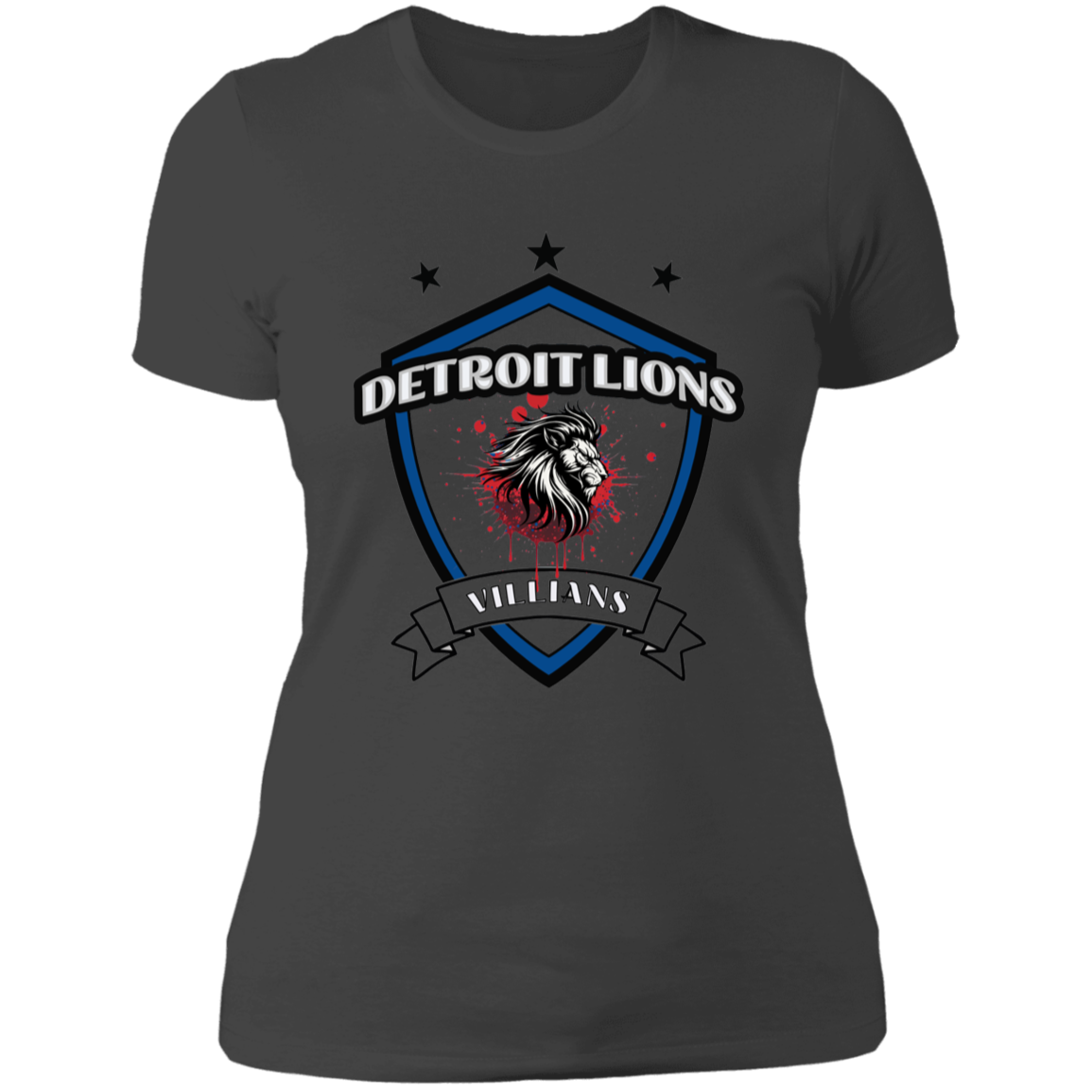 Detroit Lions Villain Ladies' Boyfriend T-Shirt