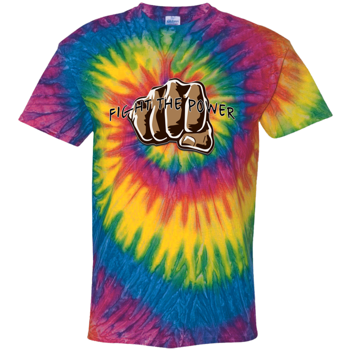 Fight the Power 100% Cotton Tie Dye T-Shirt