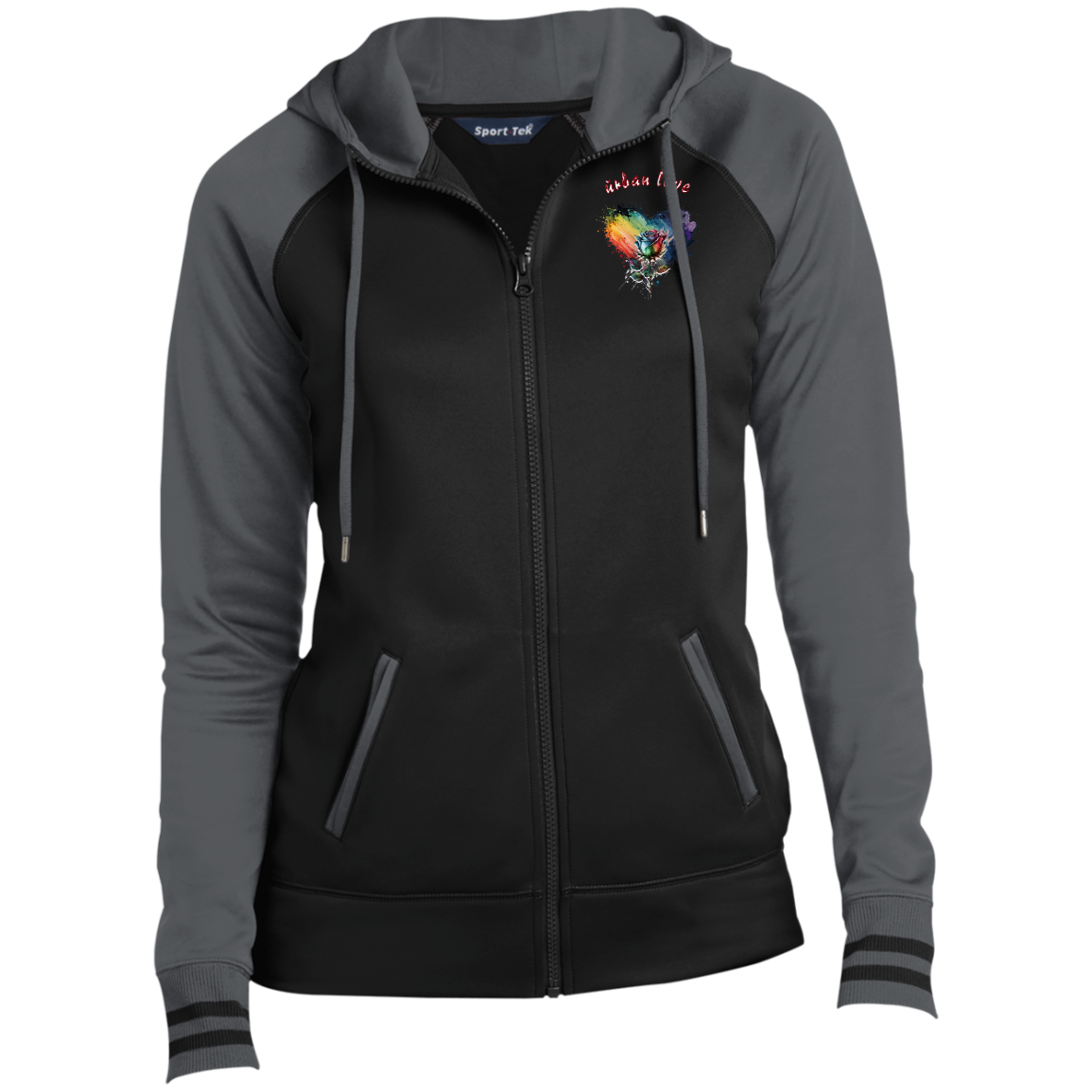 Urban Love Ladies' Sport-Wick® Full-Zip Hooded Jacket