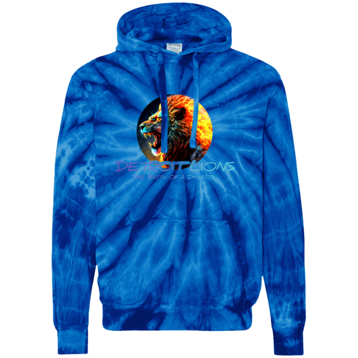 Detroit Lions Birth of a Dynasty Unisex Tie-Dyed Pullover Hoodie