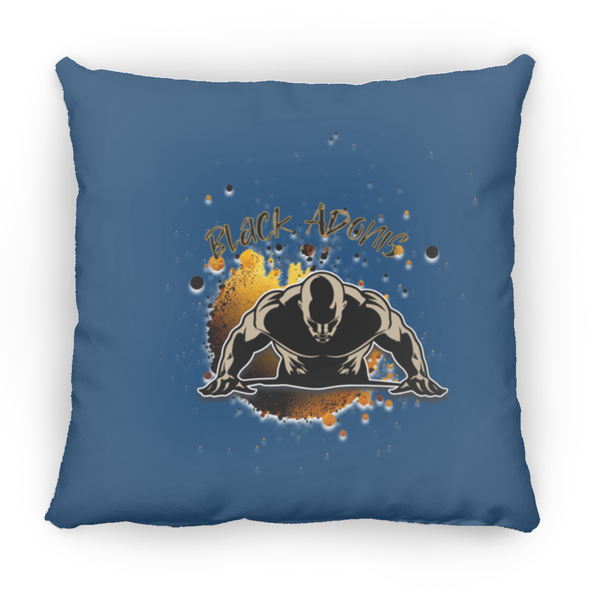 Black Adonis Medium Square Pillow