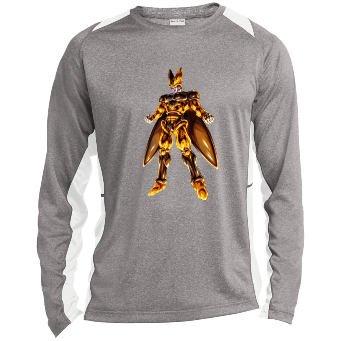 Golden Cell Long Sleeve Heather Colorblock Performance Tee