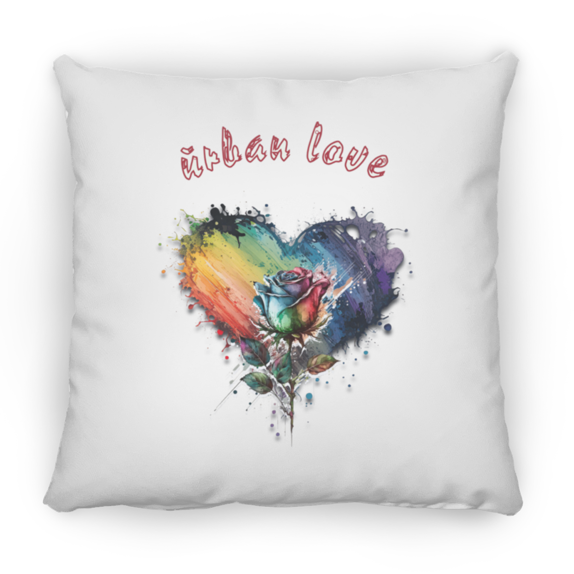 Urban Love Large Square Pillow