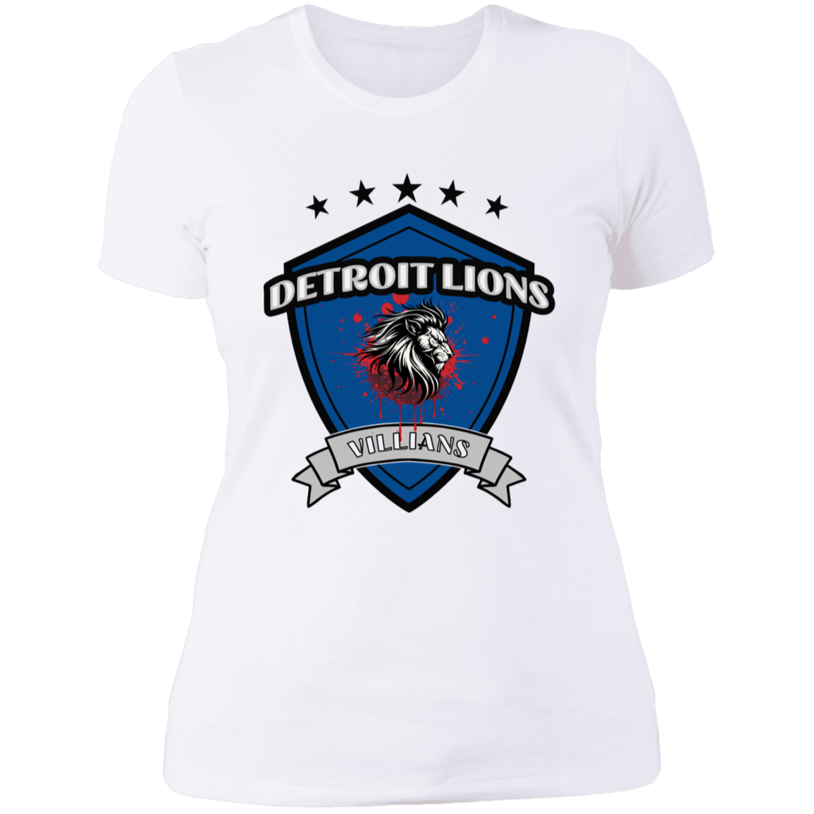 Detroit Lions Villain Ladies' Boyfriend T-Shirt