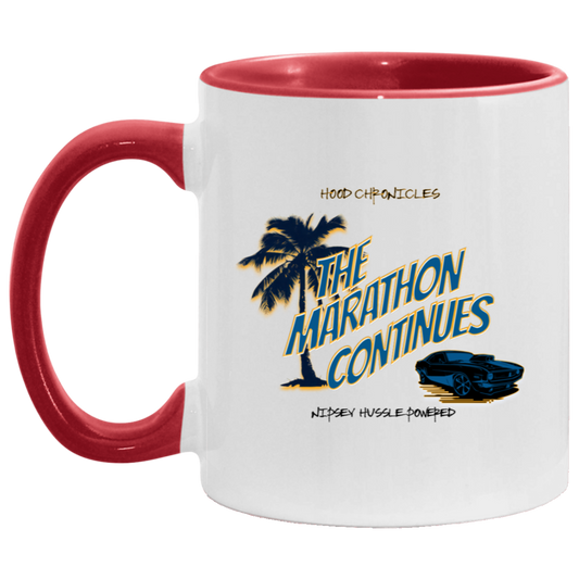 The Marathon Continues 11oz Accent Mug