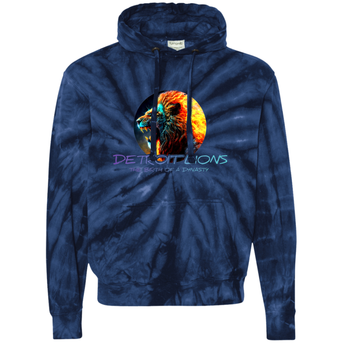 Detroit Lions Birth of a Dynasty Unisex Tie-Dyed Pullover Hoodie