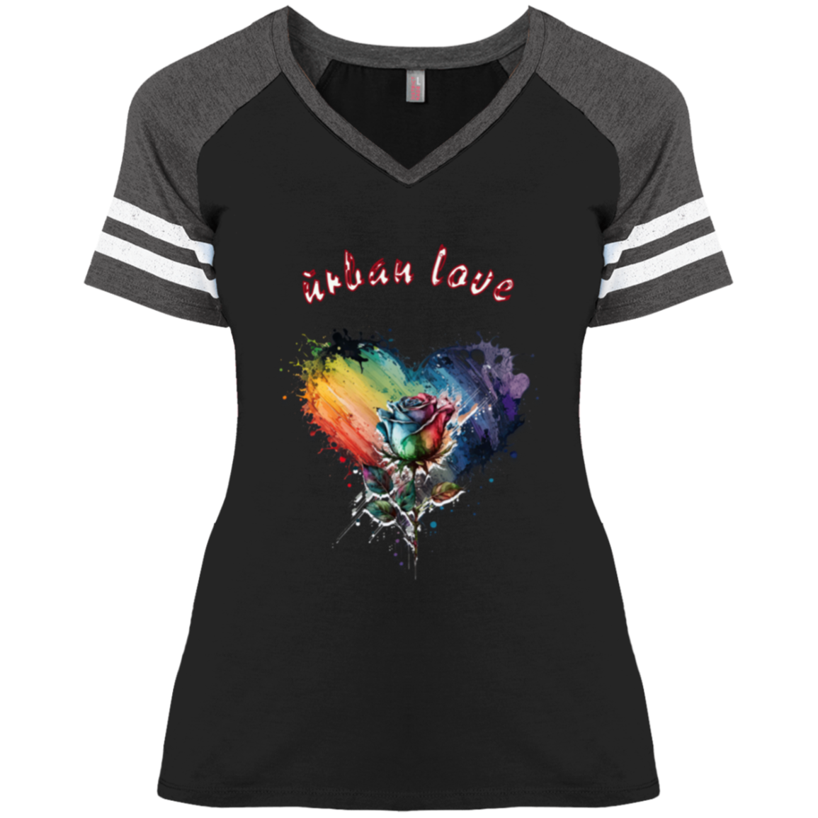 Urban Love Ladies' Game V-Neck T-Shirt